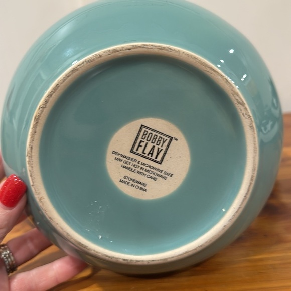 Bobby Flay Stoneware Turquoise Large Pitcher - Picture 5 of 5